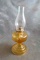 Antique P & A Mfg. Eagle Oil Lamp Yellow Glass with Chimney Measures 18