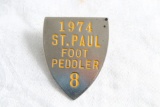 1974 St. Paul Foot Peddler #8 I.D. Badge
