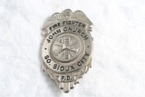 Vintage Fire Fighter So. Sioux City Fire Department Badge John Church Eagle Top