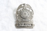 Antique POLICE FT MYERS School Crossing Guard Hat Badge with EAGLE Top