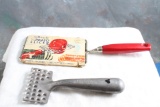 Old Rare Fish Scaler by H.A. Perry Mfg. Co. + Vtg. Ekco Miracle Tomato Slicer