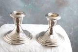 Vintage Pair of Gorham Silver Original Candle Holders EP YC3003 - Silverplate