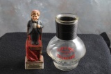 1974 Ski Country Figural Tom Thumb Whiskey Decanter & McKee Hottle Decanter