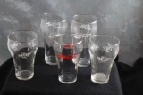 5 Vintage Coca Cola Coke Glasses 3 are Olympic Glasses