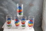 5 Vintage YOU'VE GOT THE RIGHT ONE BABY Pepsi Cola Glasses