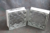 2 Vintage Glass Block Windows Measure 7 1/2