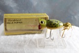 Vintage Fred Arbogast Hula Popper Fishing Lure in Box with Paper