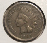 1907 Indian Head Penny Partial Liberty