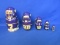 5 Piece Wood Nesting Doll Set – Minnesota Vikings – Made in Russia – Tallest is 5 3/4”