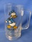 Disney's Donald Duck Glass Beer Mug  - 5 1/2” T