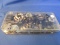 Clear Plastic box of small, assorted Typewriter parts & Return Key from the selectric