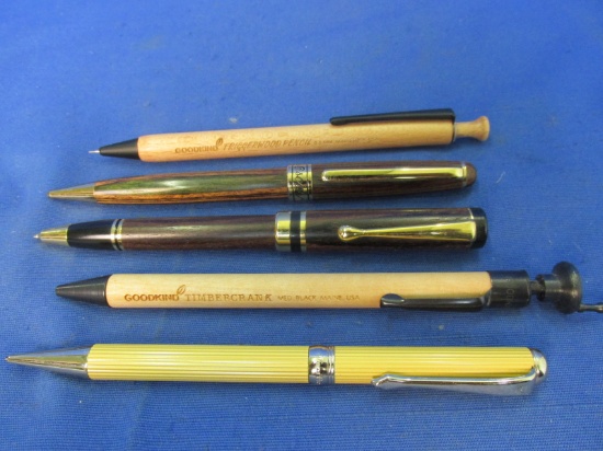 4 Mechanical Pencils (one needs Lead) & Timber Crank Ball-Point (not tested)