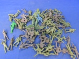 Bag of Vintage Green & Grey Army Men 1 4”  others 1-2” each – appx 8 oz