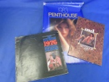 3 Vintage Magazine Calendars: Penthouse & Oui -  Nude Photography