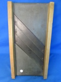 Primitive Cabbage Slicer 9 1/4” W x 18” L – Wood Frame & Darkened Steel Blades