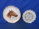 Norcrest Fine China Plate 9” DIA – Decorated w/ a Horse – 7 1/*4” Novelty Plaque “Boss”