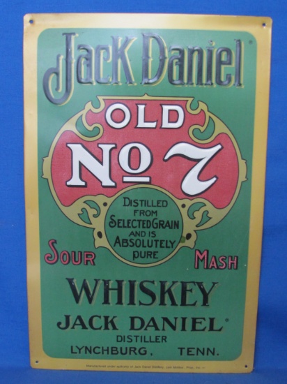 Tin Sign “Jack Daniel Old No. 7 Sour Mash Whiskey” - 17 1/4” x 11 1/2”