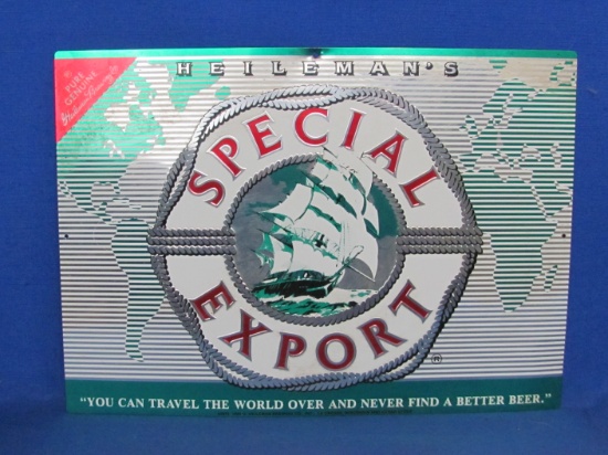 Tin Heileman's Special Export Beer Sign 1986 – 12 3/8” x 8 7/8”