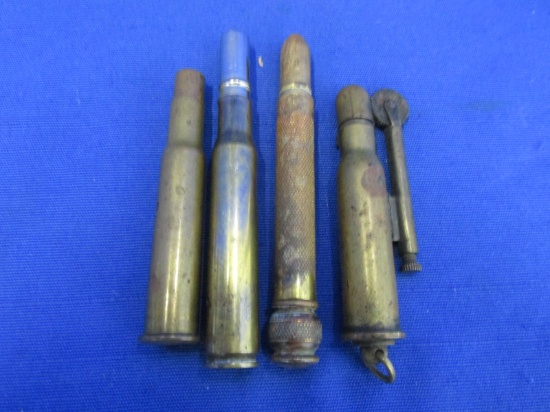 3 Metal Bulet Pencils – 2 From Real Bullets & a Bullet Style Lighter