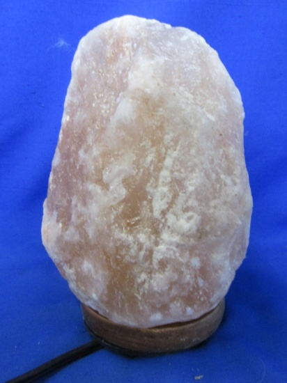 Himalayan Salt Lamp – Pink Rock Salt Crstal w/dimmable lamp inside – Appx 9” T – New