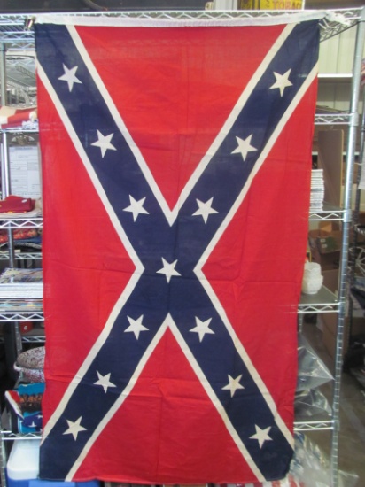 Confederate Flag – 3' x 5' – Cloth – Missing 1 brass grommet