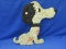 Vintage Snoopy Decoration: 16 1/2” T – Fused Plastic  w/ Macaroni like Texture