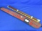 1960's era  Hand Carved Pool Cue – in Plaid Case – Comes apart into 3 sections