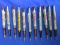 11 Vintage Mechanical Pencils with Advertising – 2 Styles – All are Pearlrized
