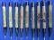 10 Vintage  Coffee colored Vintage Redi Point Mechanical Pencils w/ Advertising