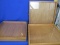 Set of 3  Wooden Display Cases ( they stack & have metal handles)