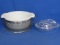 Fire-King Casserole in Metal Holder (no lid) – Oval Pyrex Casserole with Lid