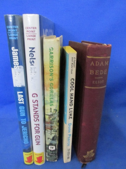 5 Books: 1 Hard Cover Plain, 2 HC w/ Jackets, 1 w/ Cool Graphic Cover & 1 Paper Back