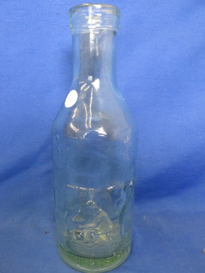 Glass Milk Bottle - “ The Milk Protector” “Absolutely Pure Milk” – 11” T  w/ Spout