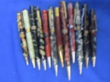 12 Fabulous Vintage Mechanical Pencils in Stunning Marblizied & Pearlized Covers