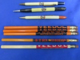 Oil & Gas Advertising Tydol & Veedol Pencils: 3 Mechanical & 5 Wood