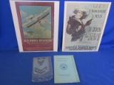US Military  Advertising Prints  (1970's) on Cardboard , Graduation Program (Navy) & 2