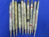 10 Vintage Pearlized Advertising Mechanical Pencils