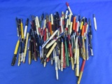 100 Vintage Mechanical Pencils w/ Advertising from MN & IA- Made in USA, working w/lead