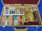 50 Vintage Pencil Lead Boxes/Tins inside a 16x 9 1/4” x 2 1/2” Deep Wooden Case