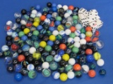 Mixed Lot of Glass Marbles & Dice