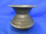 Weighted Brass Spittoon – Small 6 1/2” T x 7 1/2” Top DIA