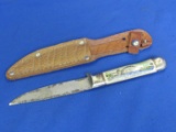 Souvenir Fixed Blade Knife in Leather Sheath “Harbor Bridge, Sydney” - Made in Germany