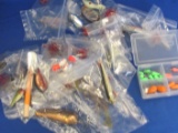 Large Mixed Lot of Fishing Lures, Hooks, Sinkers
