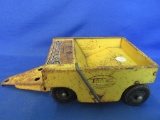 Vintage Tonka Highway Spread Pack Trailer Yellow 1960's 10” L, Box 6 ¼ x 5 1/4” x 3” T