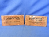 2 Vintage Brick Slices Commemorating “The Brickyard” Mall developers E.N. Maisel