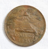 1971 Half Dollar US with Mexican Centavos on Reverse Side trick coin