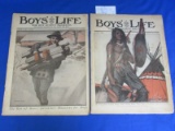 1921 Boys' Life February & April Issues – Cover Art of  Boy Scout & Indian Brave