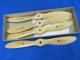 4 Top Flite 9-7 Wooden Propellers – NOS condition w/ instructions & Box
