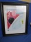 Framed Print of Red Poppy & White Calla Lily from Painting by Georgia O' Keefe