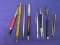 10 Vintage Pens/Pencils/Mechanical Pencils – 2 Dip Pens, 2 Fountain Pens, 6 Pencils